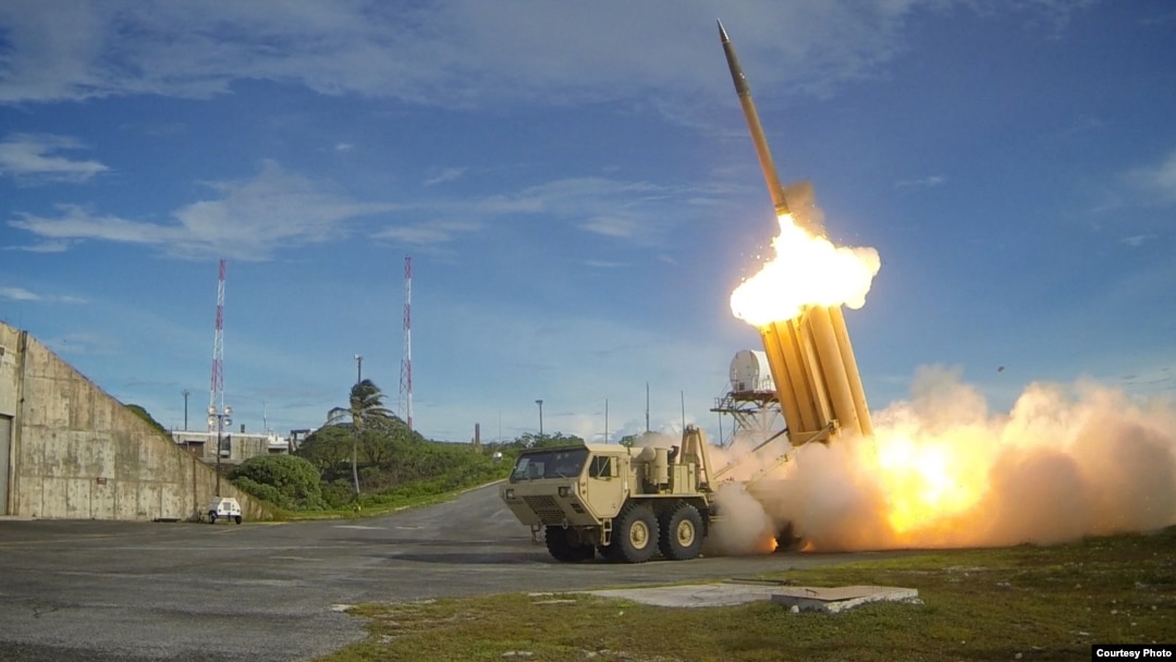 지난 2013년 9월 미군의 고고도 미사일 방어체계인 '사드(THAAD)' 시험발사 장면. 사진 제공: 미 미사일방어청. (자료사진)