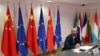 FILE - European Council President Charles Michel takes part in a virtual summit with Chinese President Xi Jinping in Brussels, Belgium, June 22, 2020. 