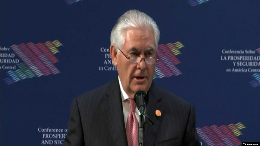 Rex Tillerson señaló que será el secretario de Seguridad Nacional, John Kelly, quien abordará más a fondo el plan de seguridad en Centroamérica durante su intervención el viernes 16 de junio.