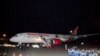 FILE - Kenya Airways Boeing 787 Dreamliner is parked on runway at Jomo Kenyatta International airport, Nairobi, Kenya, Oct. 28, 2018, to commence its first non-stop flight, direct to New York City. 