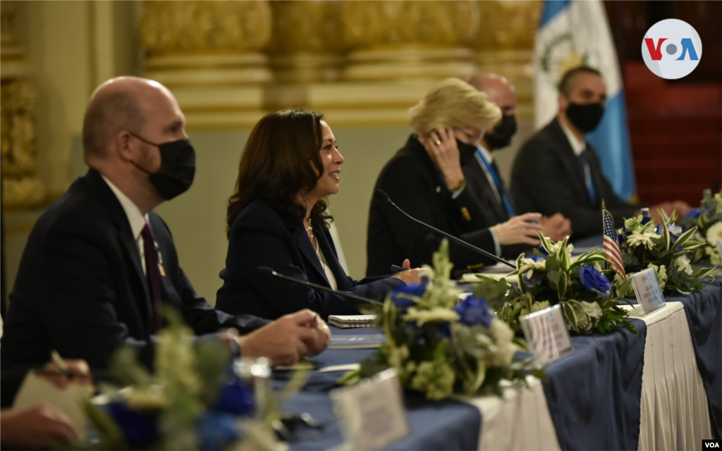 &quot;Est&#225; en nuestro inter&#233;s com&#250;n trabajar juntos&quot;- Kamala Harris. Foto: Presidencia de Guatemala.