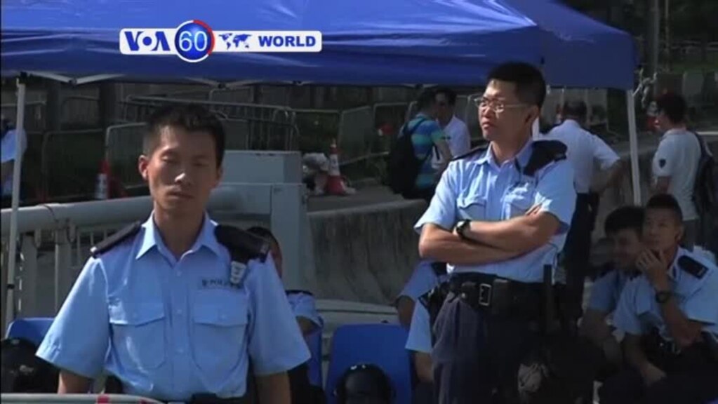 VOA60 Duniya: Daruruwan 'Yan Rajin Dimokaradiyya a Hong Kong Har Yanzu na Kan Tituna, Oktobar 6, 2014