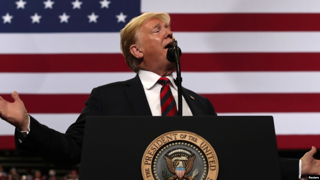 El presidente y candidato republicano a la Casa Blanca, Donald Trump, durante un acto de campaña celebrado en Springfield, Misuri, el 21 de septiembre de 2018.