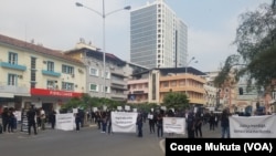 Magistrados judiciais e do ministério público em protesto na capital angolana, Luanda. 31 de Julho 2021