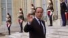 French President Francois Hollande speaks with journalists after a Franco-Spanish summit at the Elysee Palace in Paris, October 10, 2012. 
