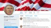 A screenshot from US President Donald Trump's Twitter account, @realdonaldtrump. 