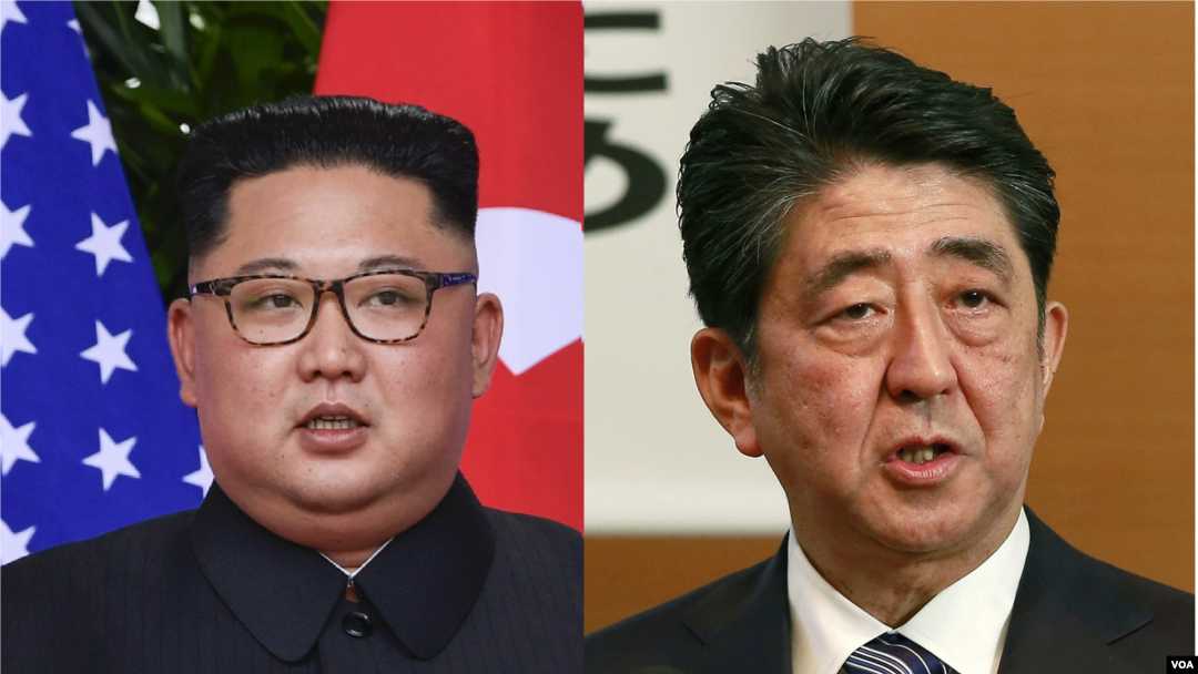 아베 신조 일본 총리가 김정은 북한 국무위원장과의 조건없는 대화를 제의했다. 