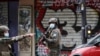French soldiers patrol after a knife attack near the former offices of satirical newspaper Charlie Hebdo, in Paris, France, Sept. 25, 2020.