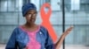 FILE - UNAIDS Executive Director Winnie Byanyima answers in Geneva, July 3, 2020.
