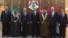 Arab foreign ministers and the head of the Arab League pose before their meeting to discuss the U.S decision to recognize Jerusalem as Israel's capital, in Amman, Jordan, Jan. 6, 2018. Petra News Agency/Handout