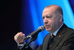 Turkey's President Recep Tayyip Erdogan speaks during his ruling party's congress in Ankara, March 24, 2021. (Credit: Turkish Presidency)