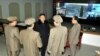 12일 오전 `은하 3호' 발사와 관련한 '최종 친필명령'을 조선우주공간기술위원회에 하달하고 발사를 1시간 앞둔 오전 9시 위성관제종합지휘소를 찾은 북한의 김정은 국방위원회 제1위원장(가운데). 노동신문 북한부기사참조.
