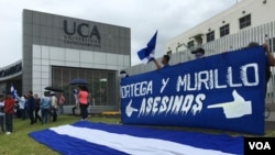 Desde 2018 los opositores usaron la bandera de Nicaragua como forma de protesta contra el gobierno del presidente Daniel Ortega.
