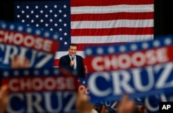 Republican presidential candidate Sen. Ted Cruz, R-Texas, speaks during a campaign event in Green Bay, Wisconsin, April 3, 2016.