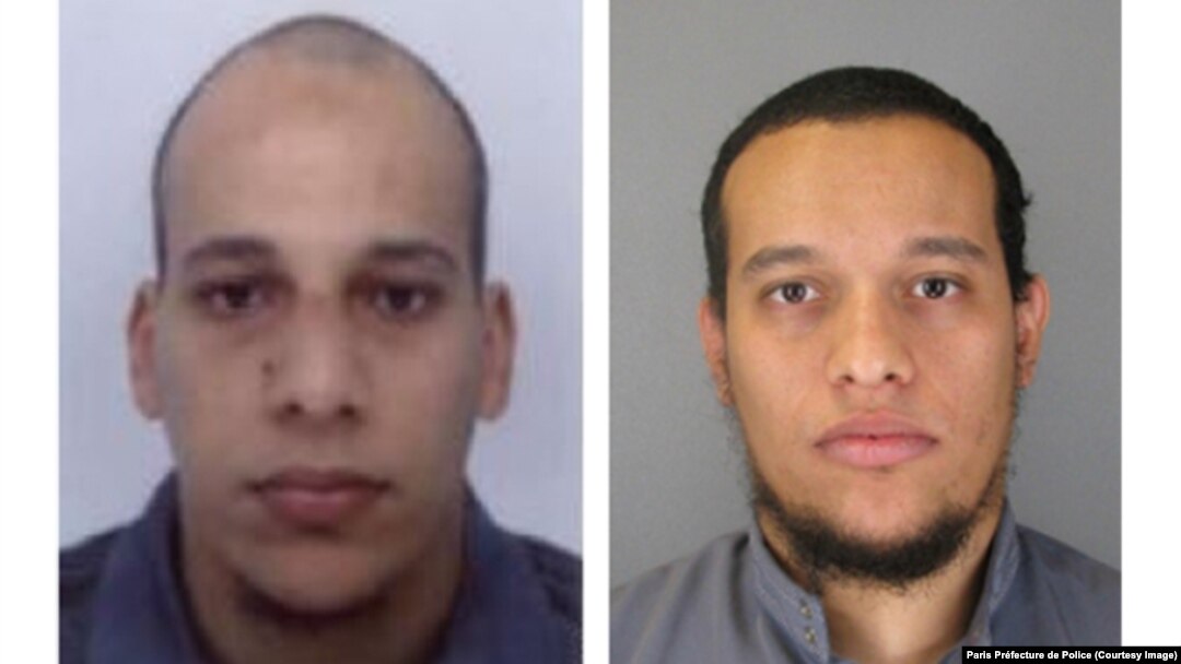Chérif Kouachi, left, and Said Kouachi, right, are seen in images released by the Paris Préfecture de Police.