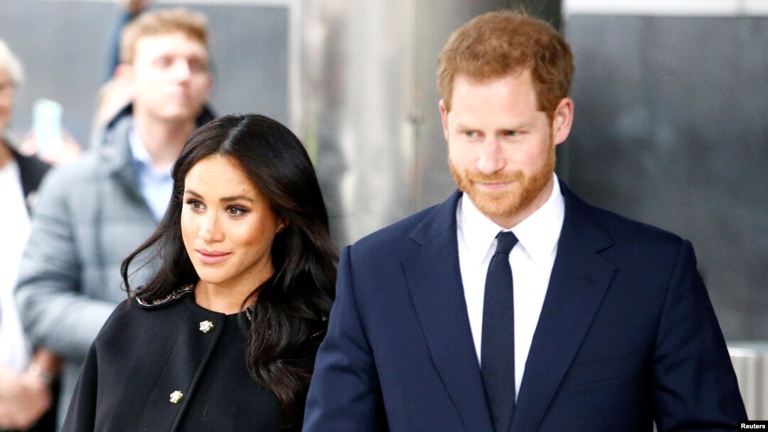 FILE - Britain's Prince Harry and Meghan, Duchess of Sussex in London, Britain.