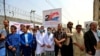 Yemeni health care workers protest against severe fuel shortages outside the United Nations office in the rebel-held capital Sanaa on June 14, 2021.
