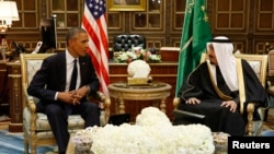 El presidente Barack Obama se reunió con el rey saudita Salman en enero, en Riyadh. 