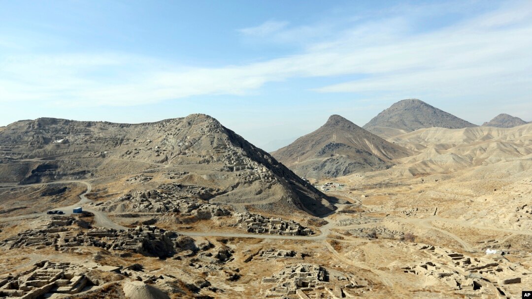 نمای از معدن مس عینک در ولایت لوگر 