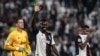 Juventus' French midfielder Blaise Matuidi (C) acknowledges the public at the end of the UEFA Champions League Group D stage football match Juventus vs Bayer Leverkusen on October 1, 2019 at the Juventus stadium in Turin. (Photo by Isabella BONOTTO / AFP)