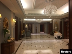 A view of part of the suite where Saudi Arabian billionaire Prince Alwaleed bin Talal during his detention, at the Ritz-Carlton in Riyadh, Saudi Arabia, Jan. 27, 2018.