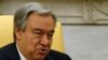 FILE - United Nations Secretary General Antonio Guterres delivers remarks to reporters.