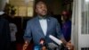 FILE - President Pierre Nkurunziza makes a brief statement at the presidential palace in Bujumbura, Burundi, May 17, 2015. 