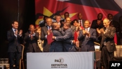 Presidente Filipe Nyusi e Ossufo Momade, acordo de paz de 2019 