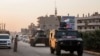 Russian forces patrol in the city of Amuda, north Syria, Oct. 24, 2019. 