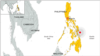 Indicator map of earthquake epicenter, Philippines, Aug. 31, 2012.