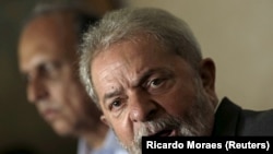 Antigo Presidente brasileiro, Luiz Inácio Lula da Silva, numa conferência no Rio de Janeiro