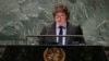 El presidente de Argentina, Javier Milei, se dirige a la 79ª sesión de la Asamblea General de las Naciones Unidas, el martes 24 de septiembre de 2024.