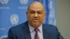 Yemen U.N. Ambassador Khaled Hussein Al-Yamani speaks during a press conference, Nov. 13, 2017 at U.N. headquarters. 