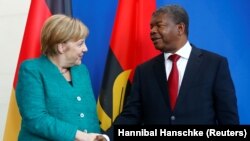 Angela Merkel e João Lourenço em Berlim, 22 de Agosto de 2018