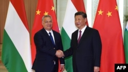 Kryeministri i Hungarisë, Viktor Orban dhe Presidenti i Kinës Xi Jinping, 26 prill 2019, Pekin, Kinë.
