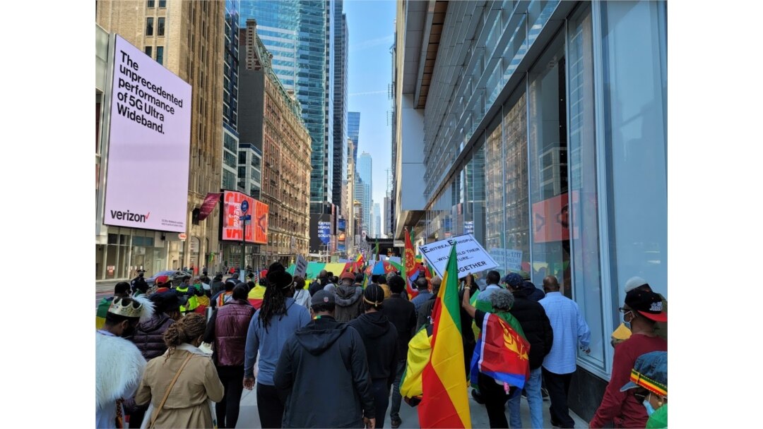 ትውልደ ኢትዮጵያ-አሜሪካውያን በትናንትናው ዕለት በኒው ዮርክ ከተማ ከአካሄዱት ሰልፍ