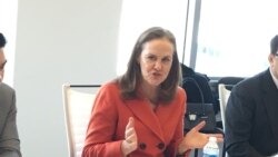 前美国国防部主管国防政策的次长米歇尔·弗卢努瓦 (美国之音钟辰芳拍摄)