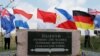 Relatives attend the revealing of the National Monument for the MH17 victims in Vijfhuizen, The Netherlands, July 17, 2017. 