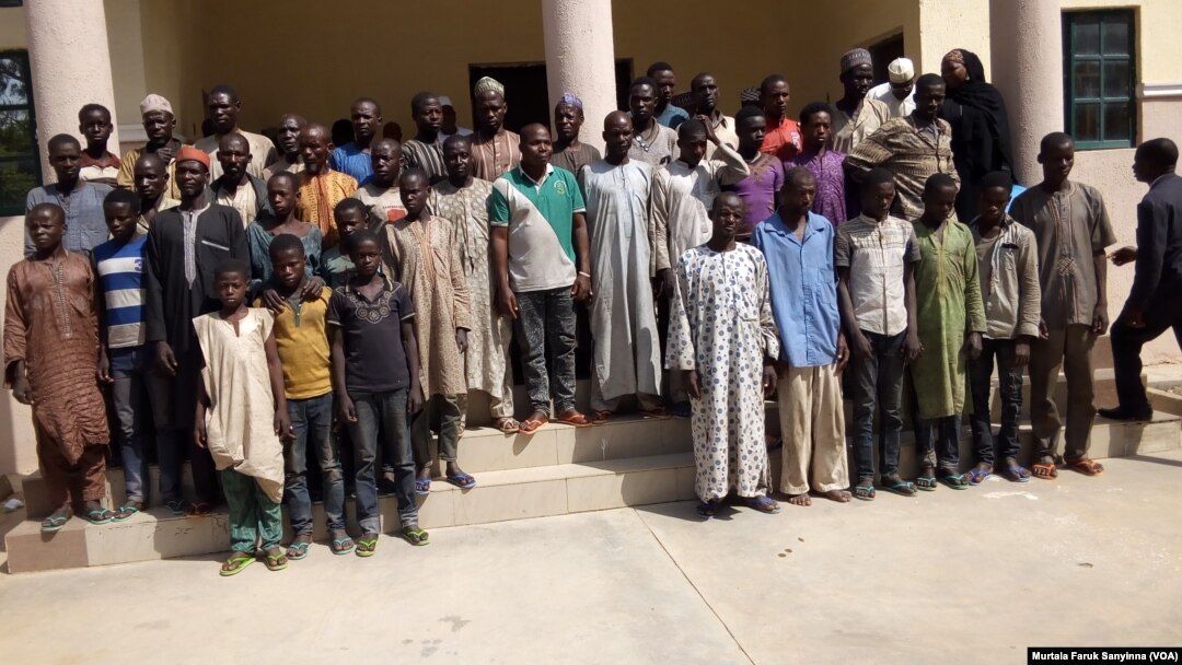 Mutanen da wasu 'yanbindiga suka sace a jihar Zamfara makon jiya