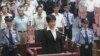 China Death Sentence: FILE - Gu Kailai, center in front, the wife of disgraced politician Bo Xilai, listens to the verdict during her trial at Hefei Intermediate People's Court in the eastern Chinese city of Hefei Monday, Aug. 20, 2012. Gu received a suspended death sentence.