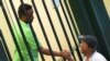 Alleged people-smuggling kingpin identified in court as Medhane Yehdego Mered, who claims his identity has been mistaken and his name is really Medhane Tesfamariam Berhe, reacts to the verdict in Palermo, Italy, July 12, 2019.