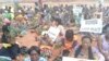 FILE - Women sit during a protest demanding an end to violence between government forces and armed separatists, in Bamenda, Cameroon, Sept. 7, 2018. (M.E. Kindzeka/VOA)