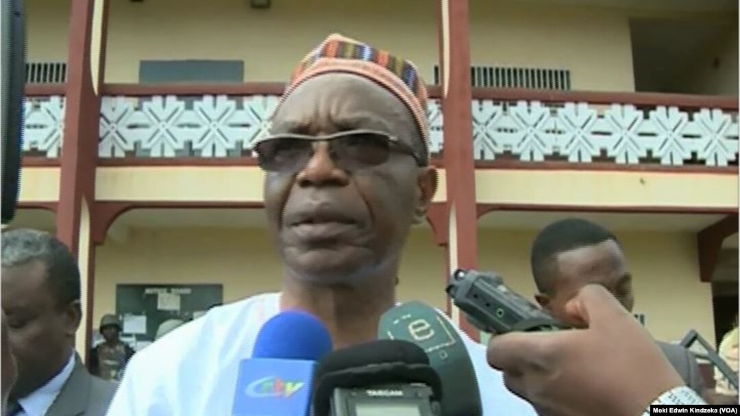 Governor Deben Tchoffo visited the Presbyterian school where 80 students and their principal were kidnapped in Bafut, near Bamenda, Cameroon, Nov. 5, 2018.
