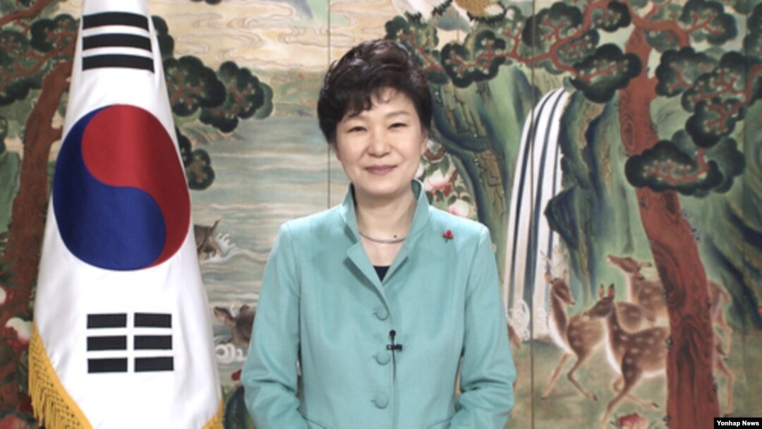 31일 박근혜 한국 대통령이 을미년 신년사를 하고 있다.