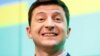 Ukraine's President-elect Volodymyr Zelenskiy during a news conference at his campaign headquarters in Kyiv, April 21, 2019.