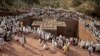 FILE - Ethiopian Orthodox pilgrims attend a prayer session at the monolithic Orthodox church ahead of Ethiopian Christmas in Lalibela, Ethiopia, Jan. 6, 2018. 