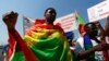 በማልታ የሚገኙ የኦሮሞ ብሔረሰብ አባላት በሰኔ ወር 2014 ዓ.ም ለተቃውሞ ሰልፍ በወጡበት ወቅት-ፎቶ ፋይል፡(ሮይተርስ)
