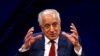FILE - U.S. envoy for peace in Afghanistan Zalmay Khalilzad speaks during a debate at Tolo TV channel in Kabul, Afghanistan, April 28, 2019. 