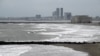 FILE - Waves crash on the shore of the Gulf of Mexico in Boca del Rio, Veracruz state, Mexico, Jan. 21, 2025. Following action by U.S. President Donald Trump and the Interior Department, Google Maps will rename the Gulf of Mexico to the Gulf of America for U.S. users.