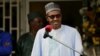FILE - Nigeria's President Muhammadu Buhari speaks during a news conference after the Summit of Heads of State and Government of The Lake Chad Basin Commission (LCBC) in Abuja, June 11, 2015.
